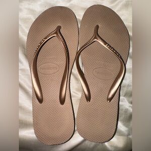 Havaianas Women's Tan Flip Flops